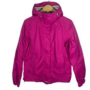 LL Bean Pink‎ Lightweight Hooded Rain Jacket Women's Size Small Water Resistant
